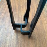 Mid-century brutalist wrought iron candlestick