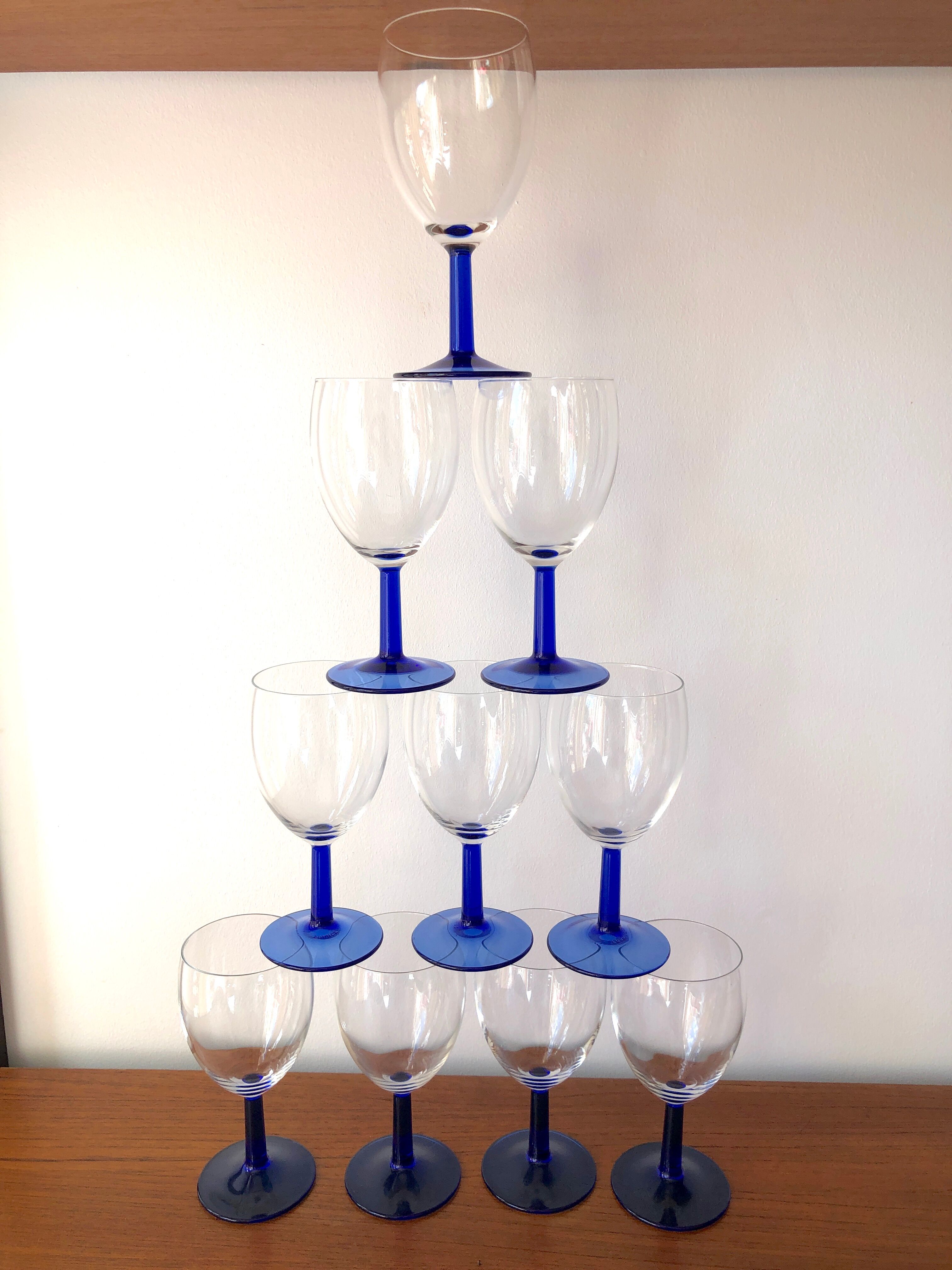 Vintage cobalt blue stemmed lenses