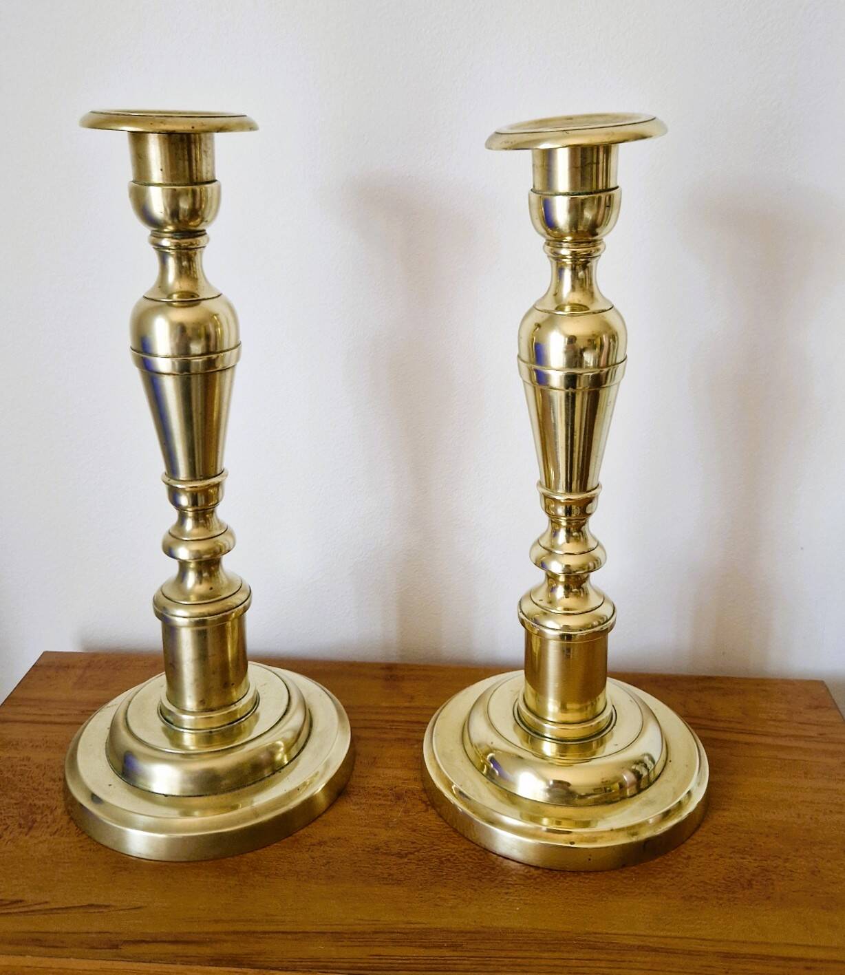 Pair of brass candlesticks