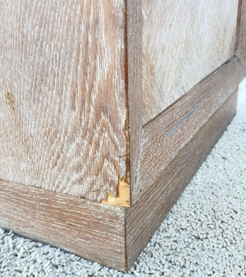 Cerused wooden sideboard