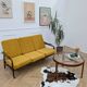Vintage teak reupholstered Scandinavian canapé
