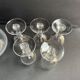 Decanter and 6 crystal cut glasses XIXth