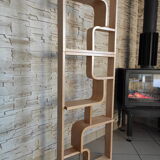 Bent plywood wall, bookcase, flowerbed, Volak by Holesov, 1960s Czechoslovakia