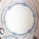 Lot of 4 blue plates "carina" U&C Sarreguemines Terre de Fer