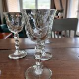 Glasses in Bordeaux Saint Louis No. 4 "Bubbles"