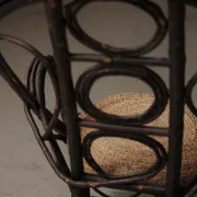 Fauteuil sculptural en bois courbé , Art Populaire, vers 1900