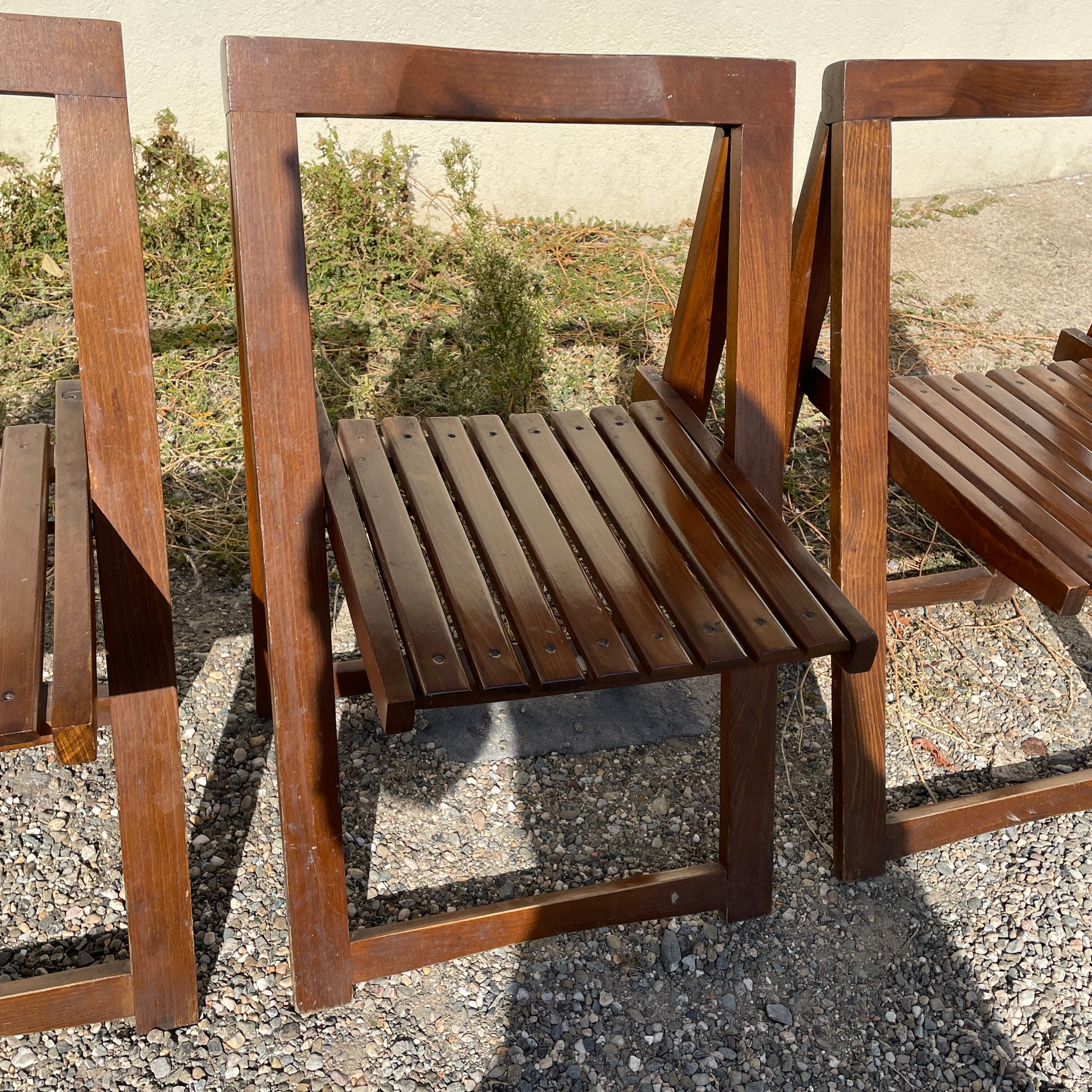 Set of 3 design folding chairs