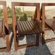 Set of 3 design folding chairs