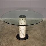 Round table with glass surface