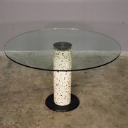 Round table with glass surface