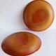 Lot de 2 assiettes à dessert marron opaline