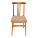 Mid-Century Latte Bouclé Chair, Medium Wood, M. Zielinski, Europe 1960s