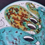 Ceramic art plate signed CORRAO