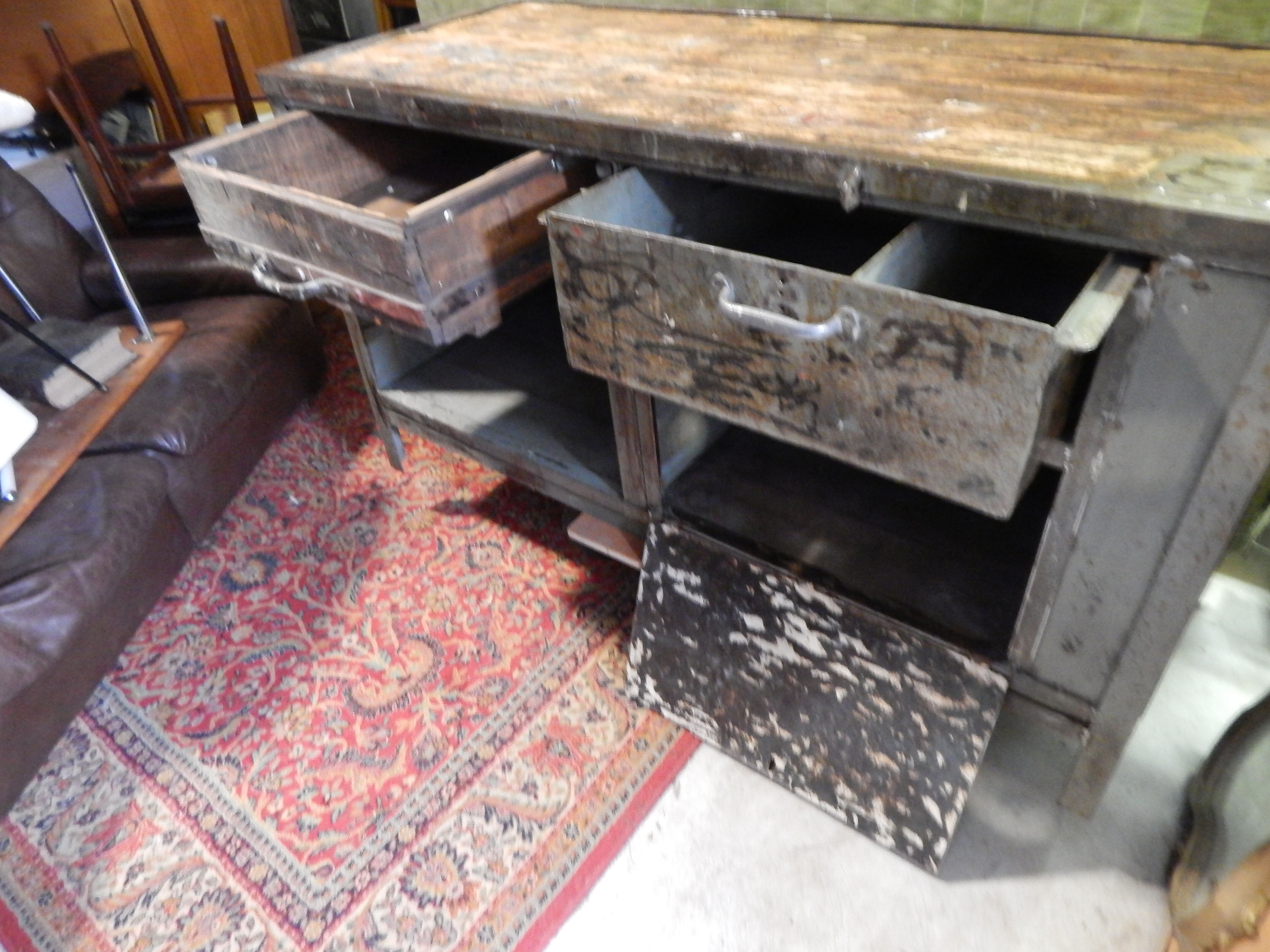 Furniture old industrial workshop