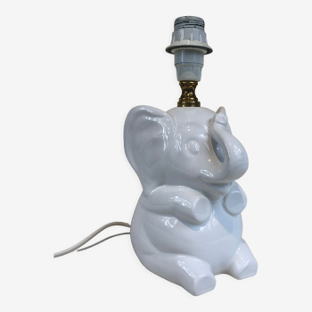 Lampe éléphant en céramique