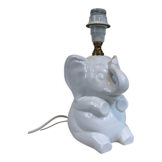 Lampe éléphant en céramique