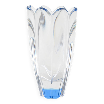 Vase en verre Mayflower, design suédois, années 1960, designer : Jan Johansson, fabrication