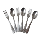 Set of silver metal cutlery 20s