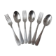 Set of silver metal cutlery 20s