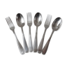 Set of silver metal cutlery 20s