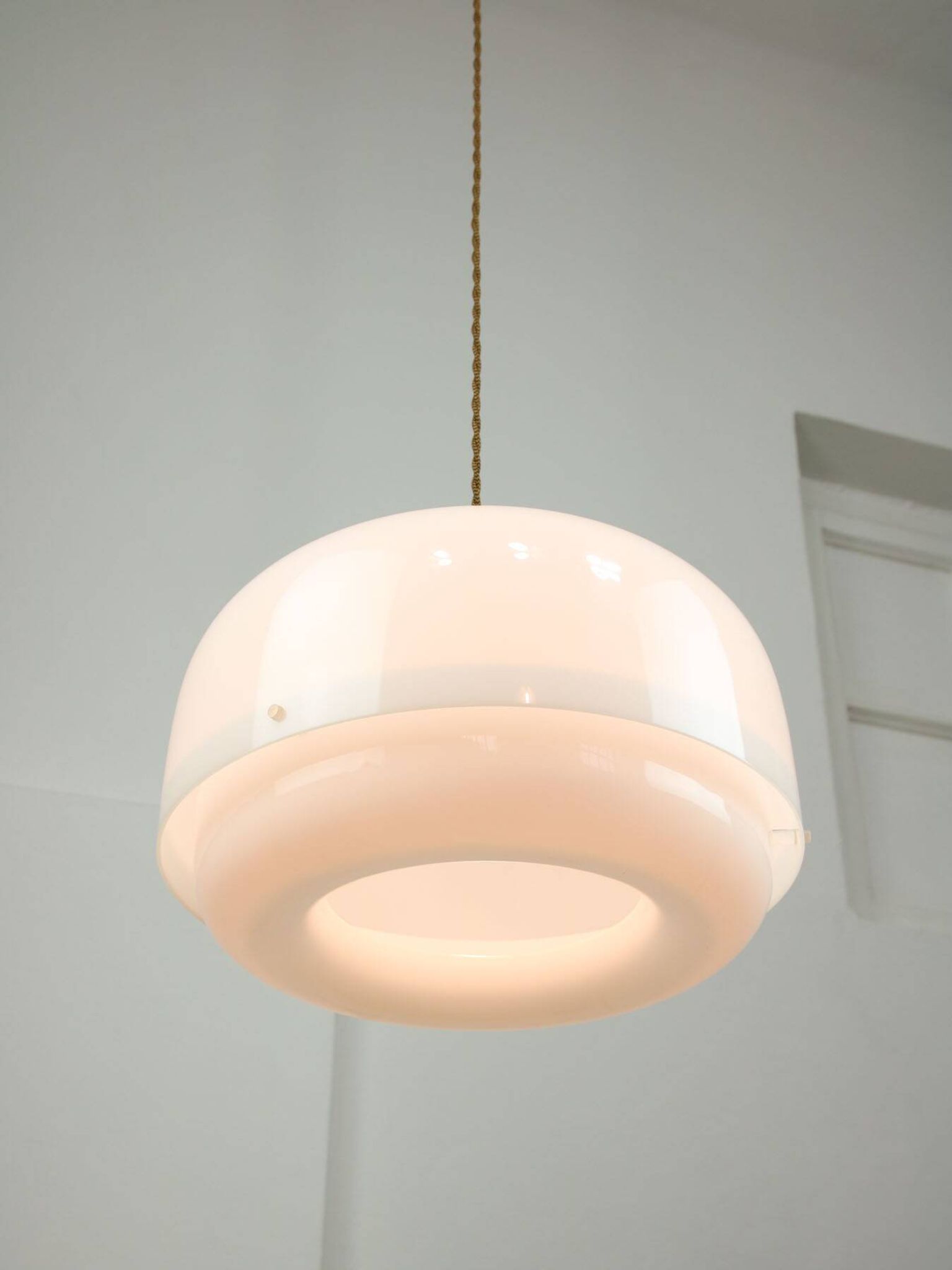 Italian White Medusa Pendant Lamp by Luigi Massoni for Guzzini, 1970s