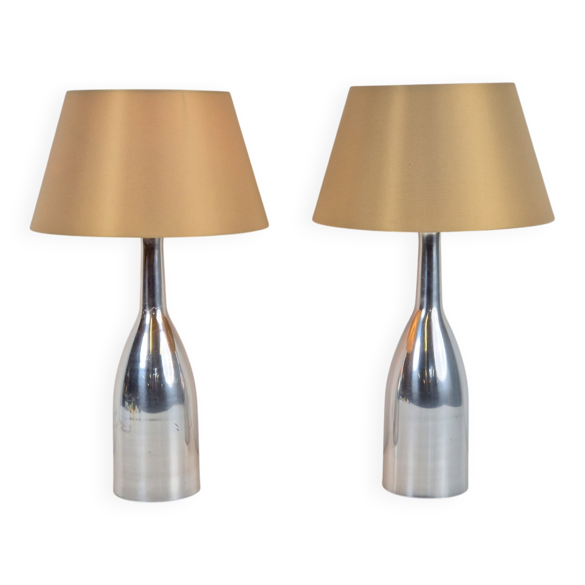 Lampes de table vintage en aluminium d'Ikea, années 1980