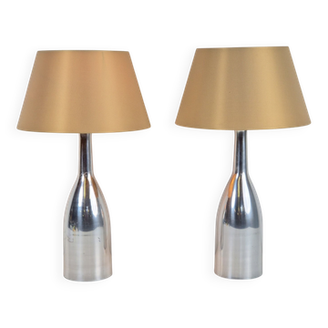 Lampes de table vintage en aluminium d'Ikea, années 1980