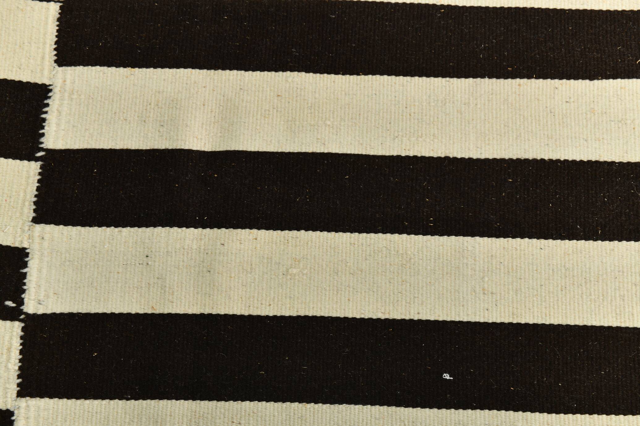 Beige & Dark Brown %100 Wool Hand Woven Vintage Kilim Rug, 378x410 Cm