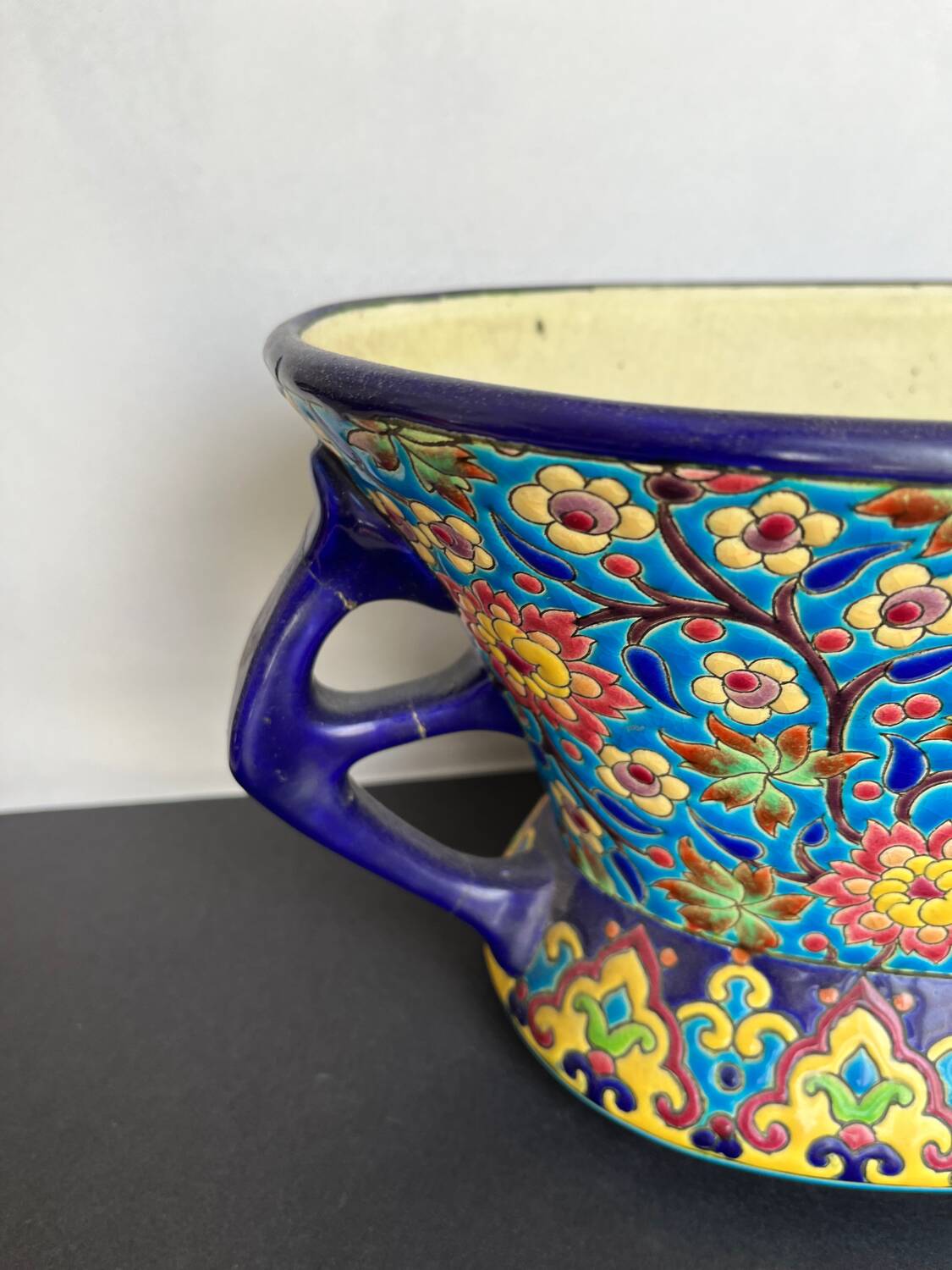 Longwy enamel planter