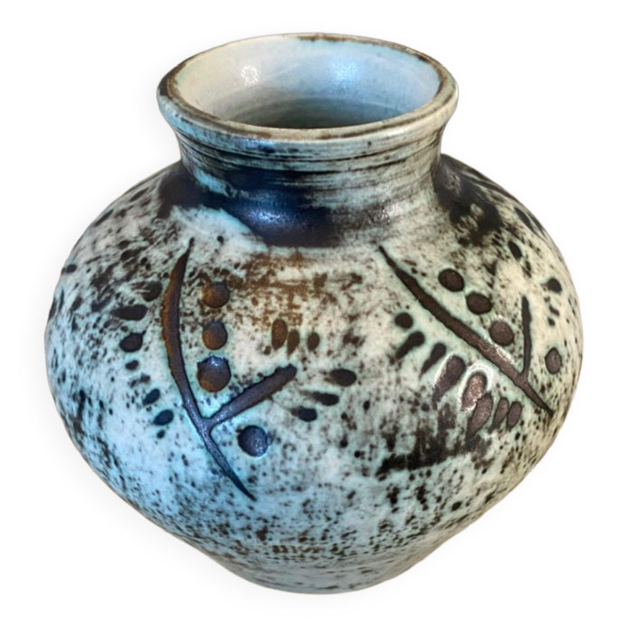 Vintage boule vase signed Jacques Blin