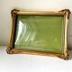 Antique ART NOUVEAU gilded Wooden Frame  18.5 cm x 14.5 cm CONVEX Glass