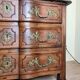 Louis XIV period Arbalette chest of drawers in solid walnut circa 1700