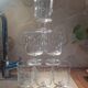 6 verres vintage gravés