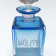 Set of 5 sapphire blue Bohemian crystal toilet bottles.