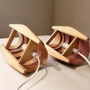 Vintage Danish pine wall lamps, 1960s, set of 2