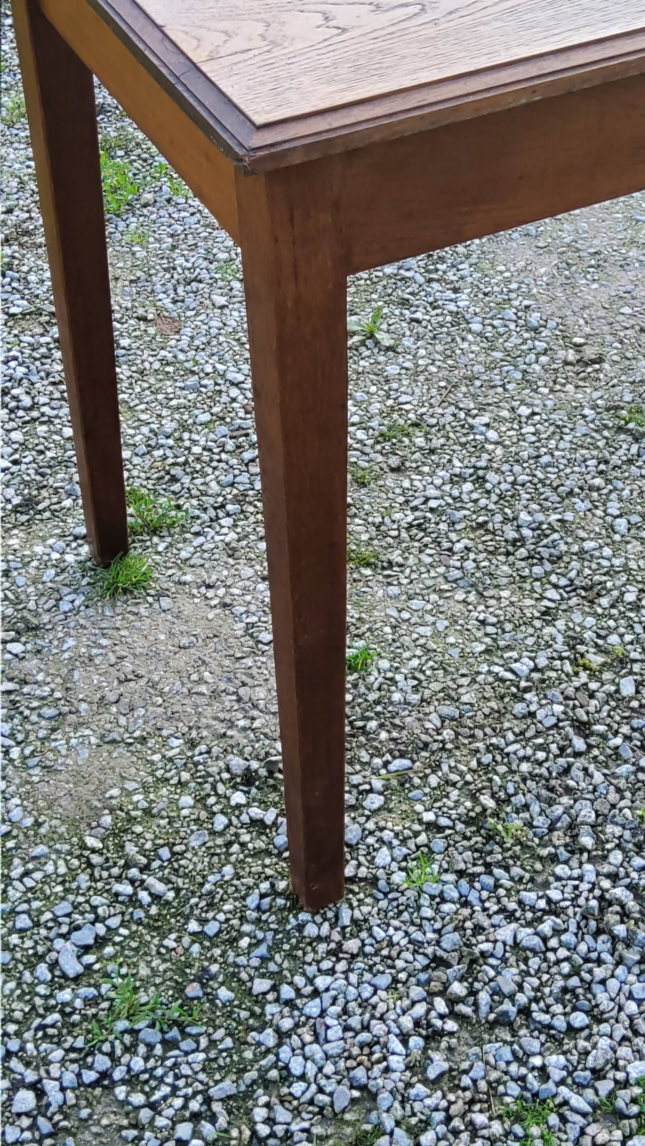Oak writing table with spindle legs, early 20th century