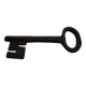 Old 17th century wrought iron key