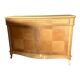 Buffet contemporain italien en noyer naturel avec incrustations de cerisier