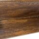 Vintage wooden wall shelve rack bookshelf in dark oak wood minimalist