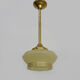 Suspension globe yellow granite, bordered gold lampshade old art deco. Year 50