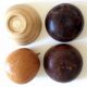 4 natural wooden bowls
