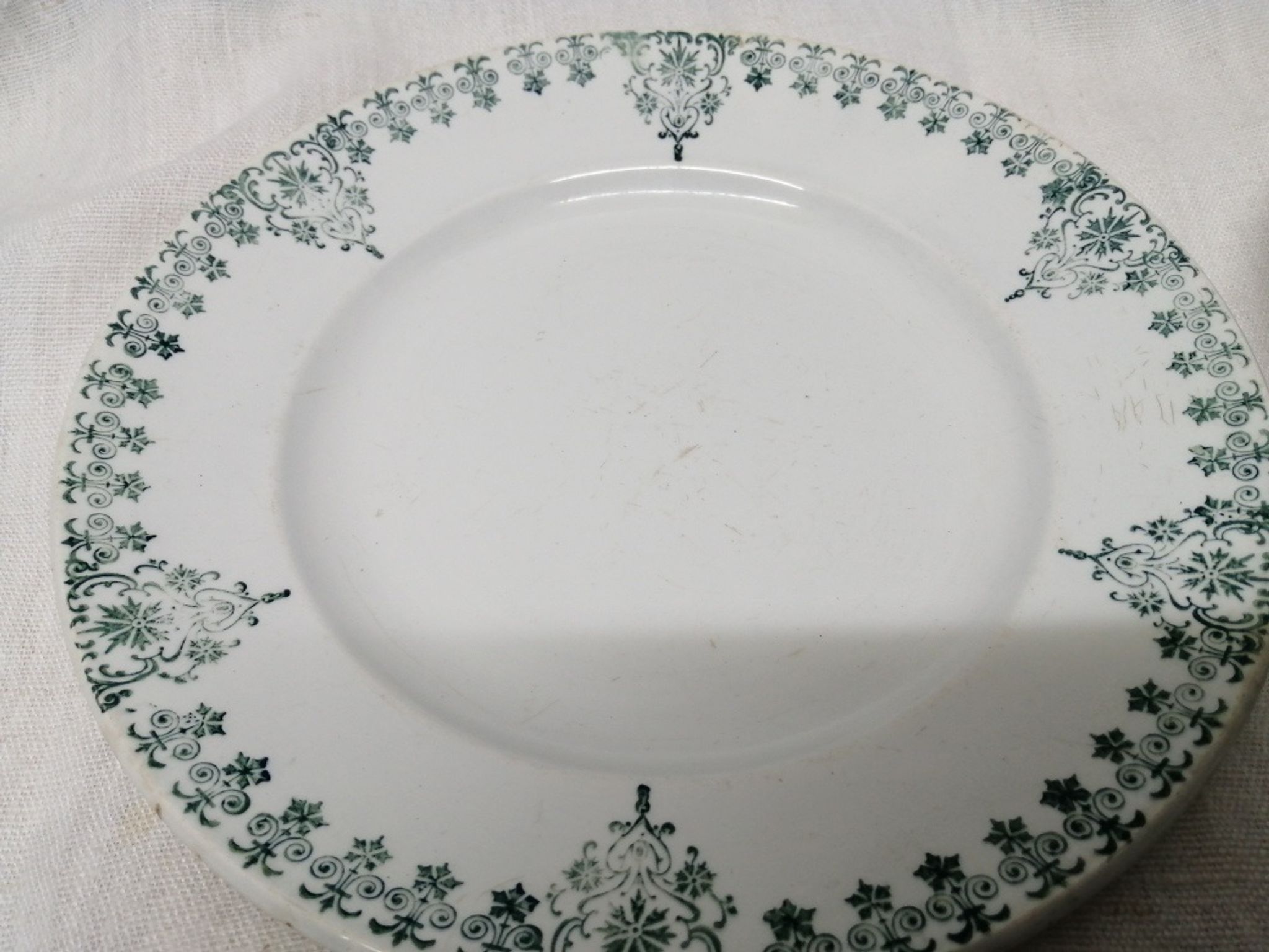 Wolf Mill Plate Plates 452 Old Vintage Lot of 2