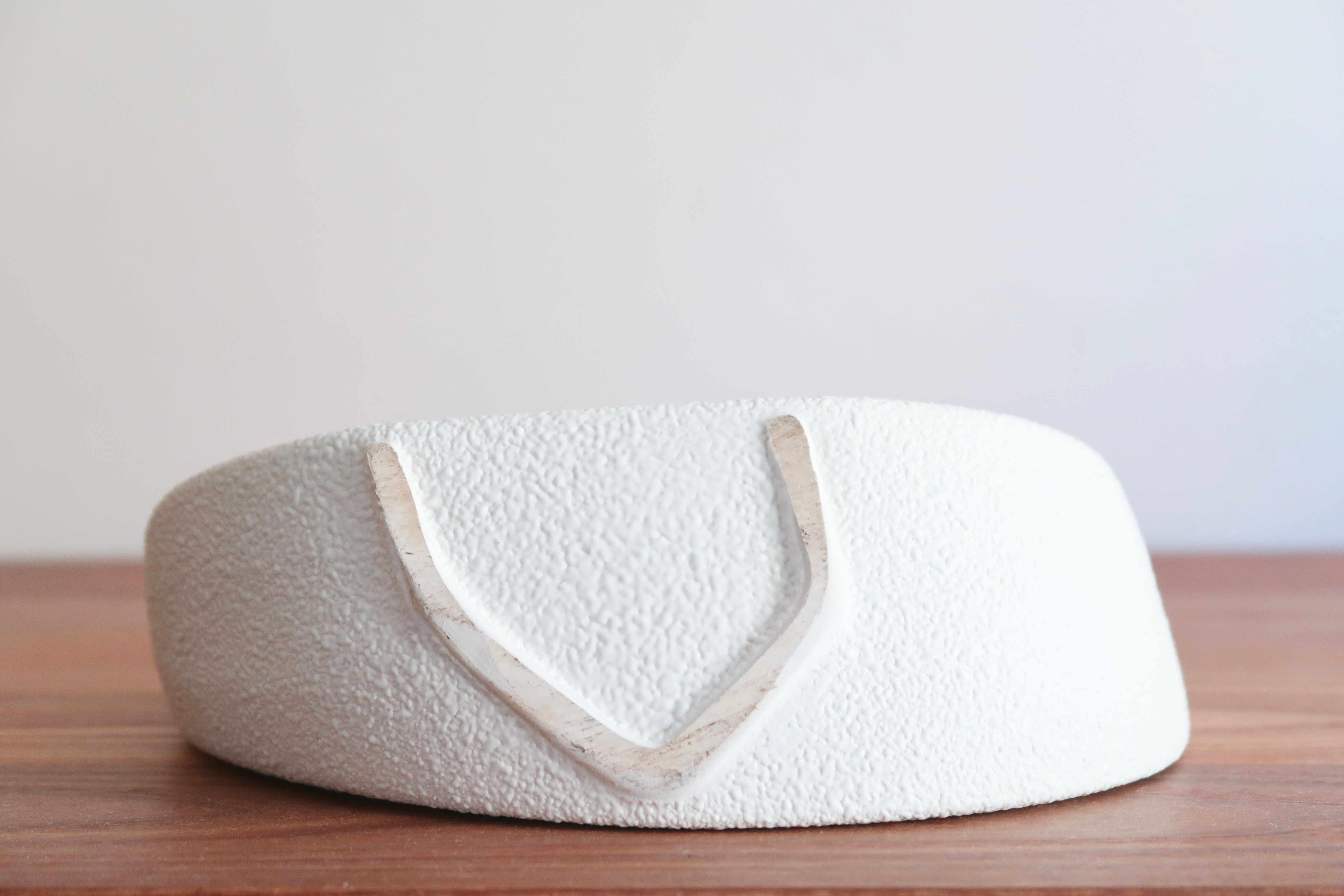 White ceramic vase by Roberto Rigon, Bertoncello, 60s