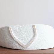 White ceramic vase by Roberto Rigon, Bertoncello, 60s