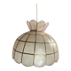 Mother-of-pearl and brass pendant light, 1970s