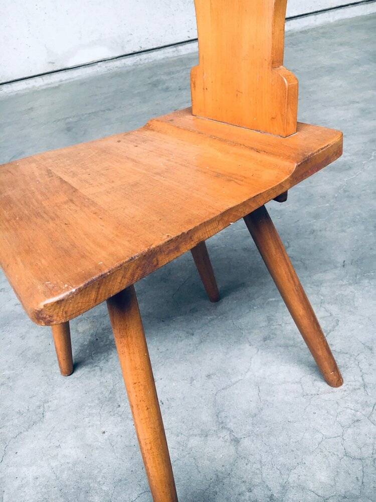 Vintage Belgian Brutalist Pub Café Chair Set by Torck, 1960s, Set of 4