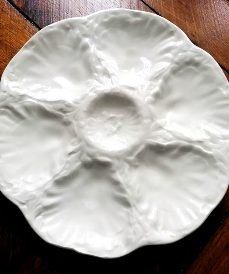 Service oyster plates slurry Gien