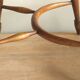 Mid century solid oak lyre-back Windsor elbow armchair, 1960s