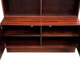 Scandinavian library in rosewood designed by Ib Kofod Larsen.