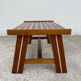 Table basse moderniste bois lamellé, 1970